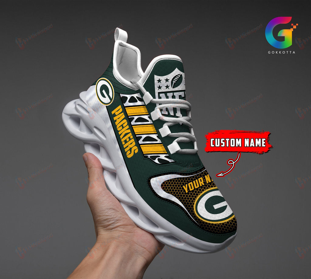 Green Bay Packers Personalized Yezy Running Sneakers 235