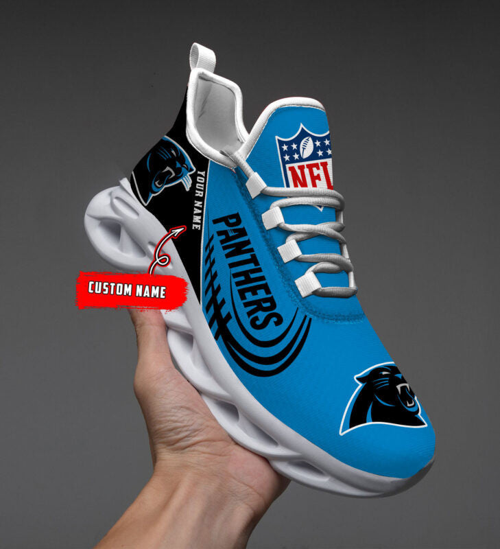 Custom Name – Carolina Panthers -PERSONALIZED MAX SOUL SHOES