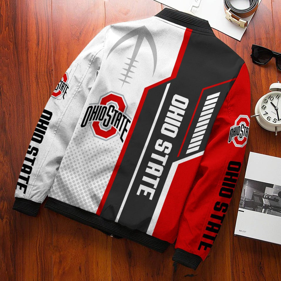 NCAAF Ohio State Buckeyes (Your Name) Bomber Jacket Nicegift 3BBB9P0