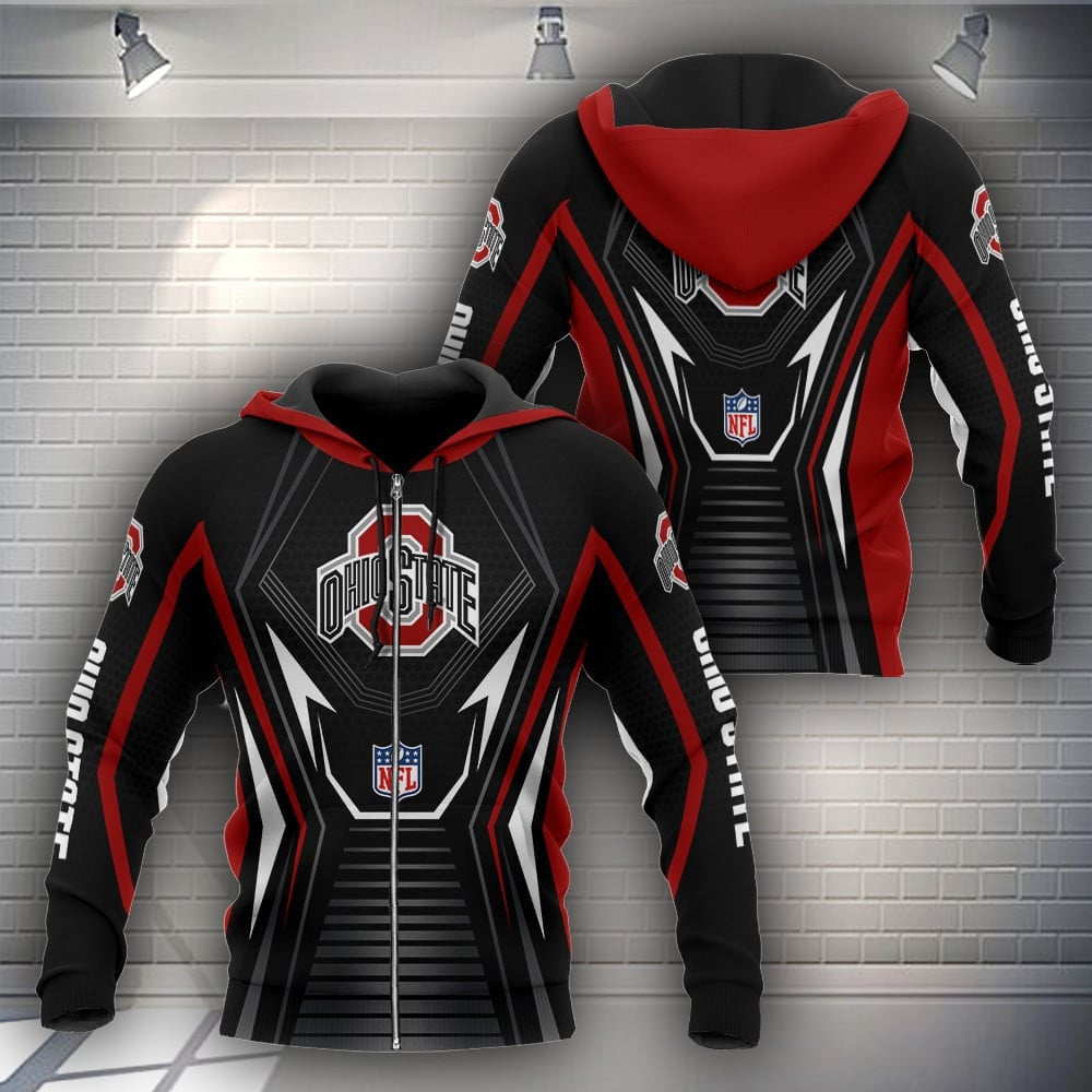 NCAAF Ohio State Buckeyes Zip Hoodie 3D Nicegift 3ZHU6M4