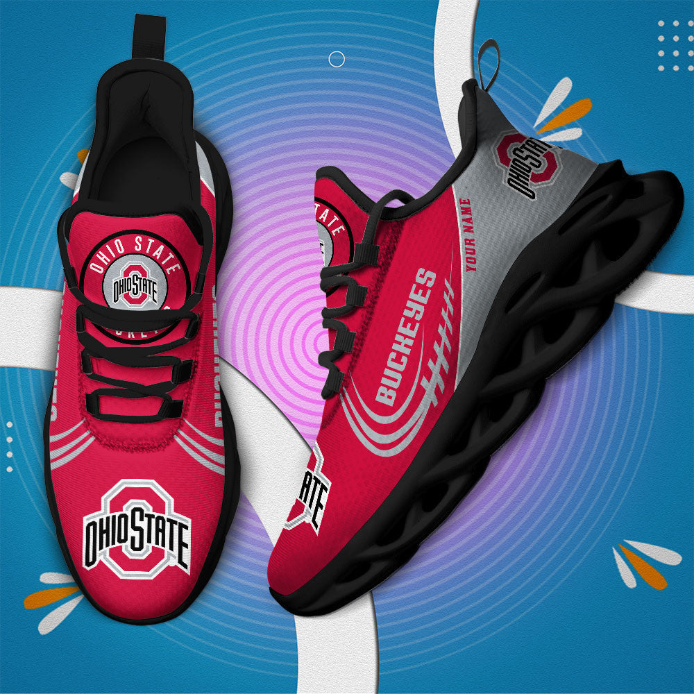 NCAAF Ohio State Buckeyes (Your Name) Max Soul Shoes Nicegift MSSU7H1