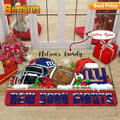 new york giants Christmas Rubber Base Doormat - Custom Name ny8209