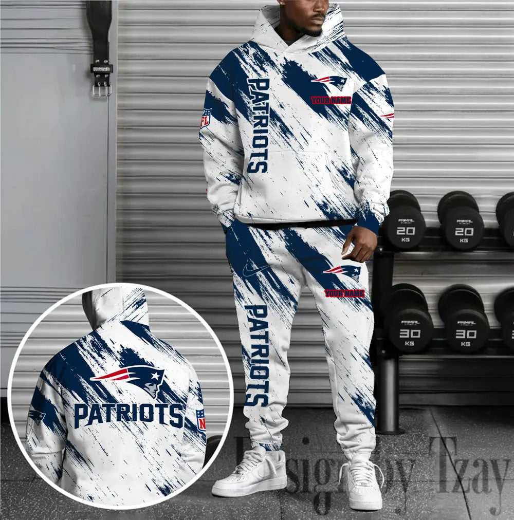 New England Patriots Combo Hoodie And Sweatpants Gift For Fan AZHD1375