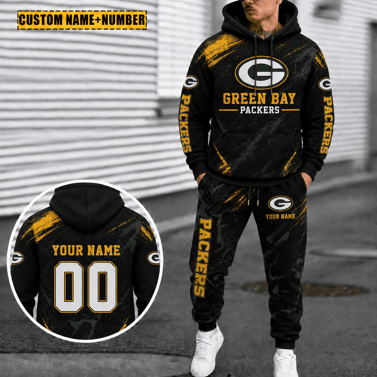 Green Bay Packers Personalized Combo Hoodie And Sweatpants Gift For Fan VA1060