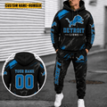 Detroit Lions Personalized Combo Hoodie And Sweatpants Gift For Fan VA1070