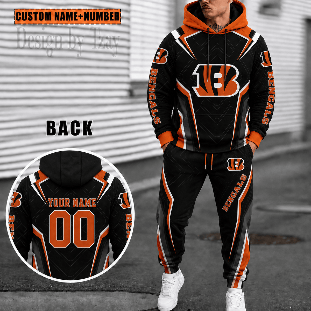 Cincinnati Bengals Personalized Combo Hoodie And Sweatpants Gift For Fan VA1091