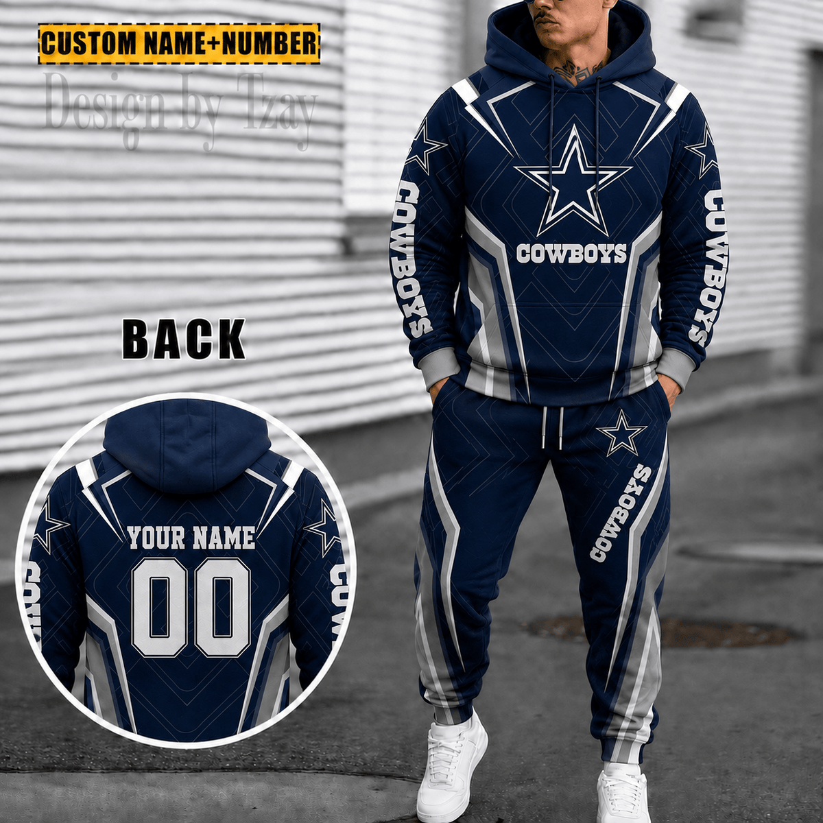Dallas Cowboys Personalized Combo Hoodie And Sweatpants Gift For Fan VA1099