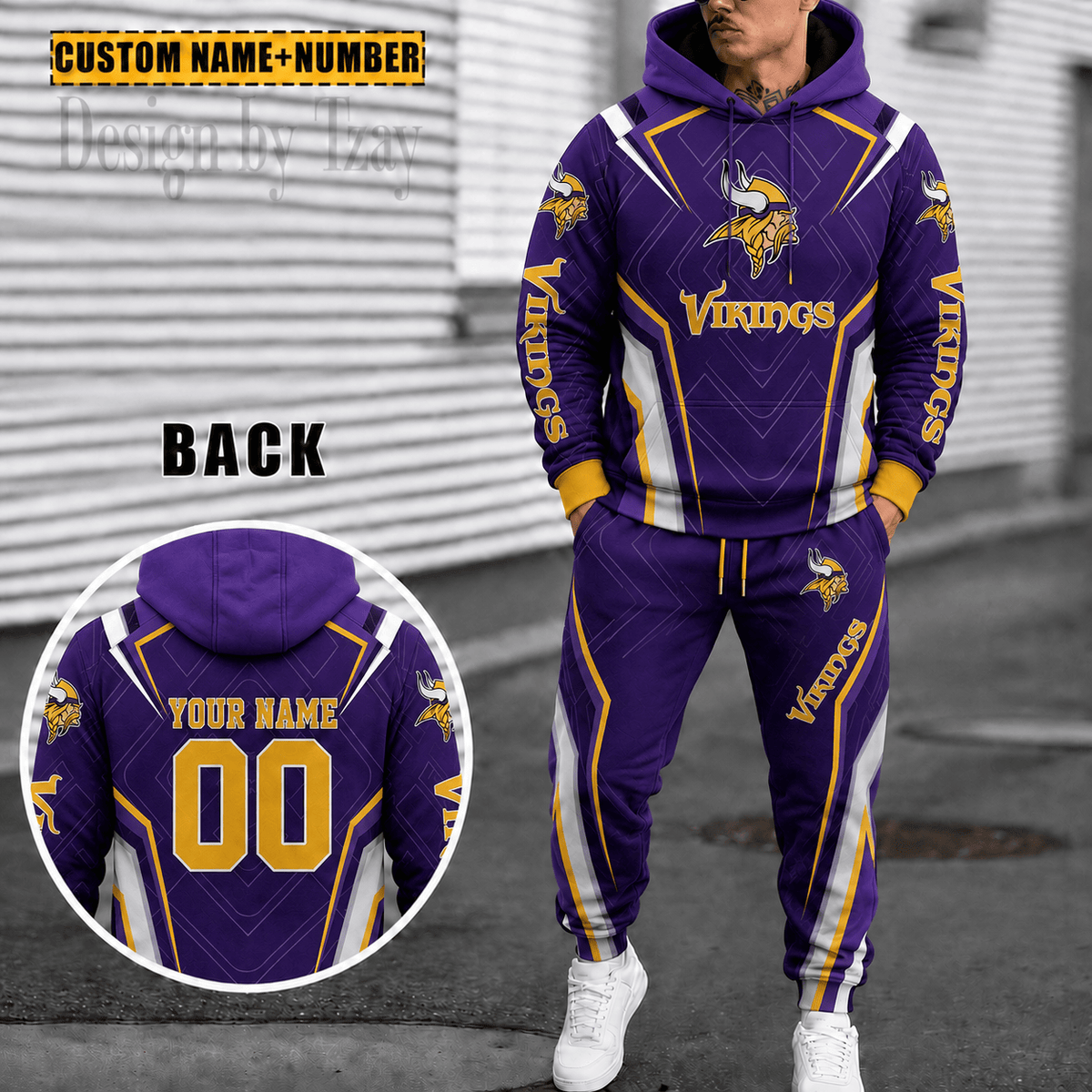 Minnesota Vikings Personalized Combo Hoodie And Sweatpants Gift For Fan VA10105