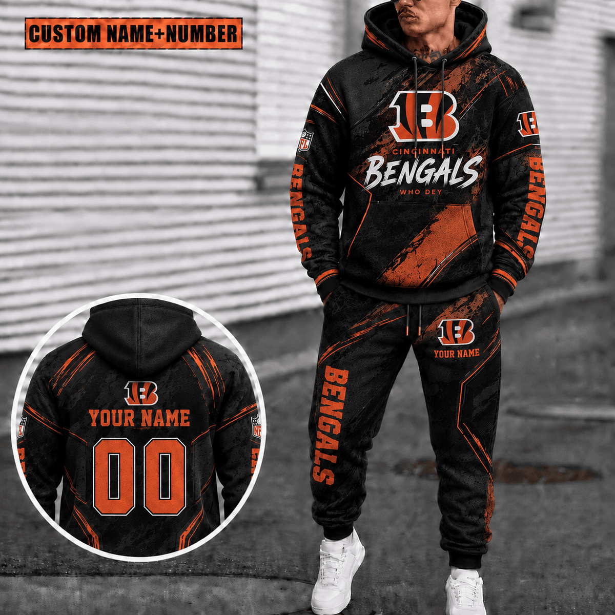 Cincinnati Bengals Personalized Combo Hoodie And Sweatpants Gift For Fan VAN40029