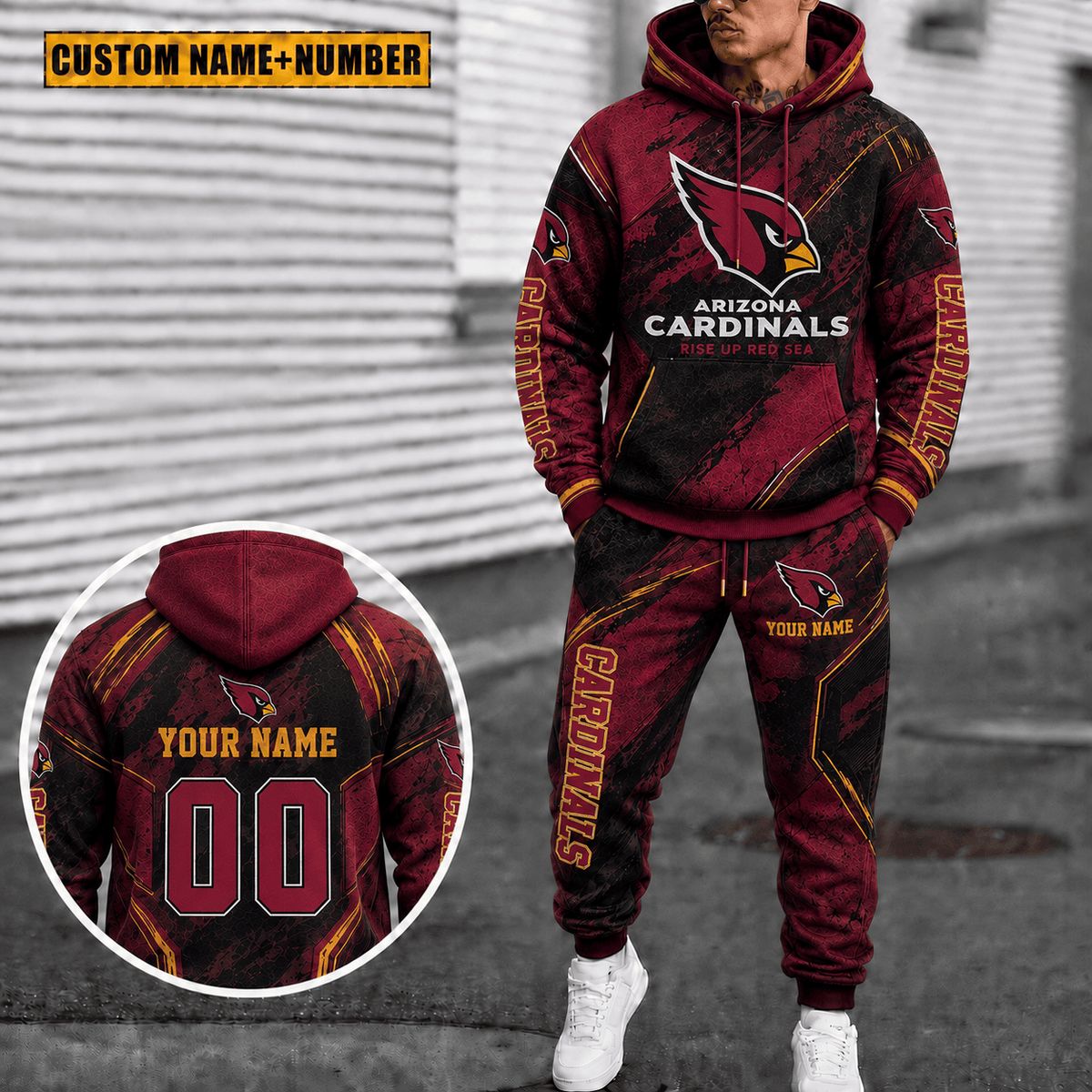 Arizona Cardinals Personalized Combo Hoodie And Sweatpants Gift For Fan VAN40040