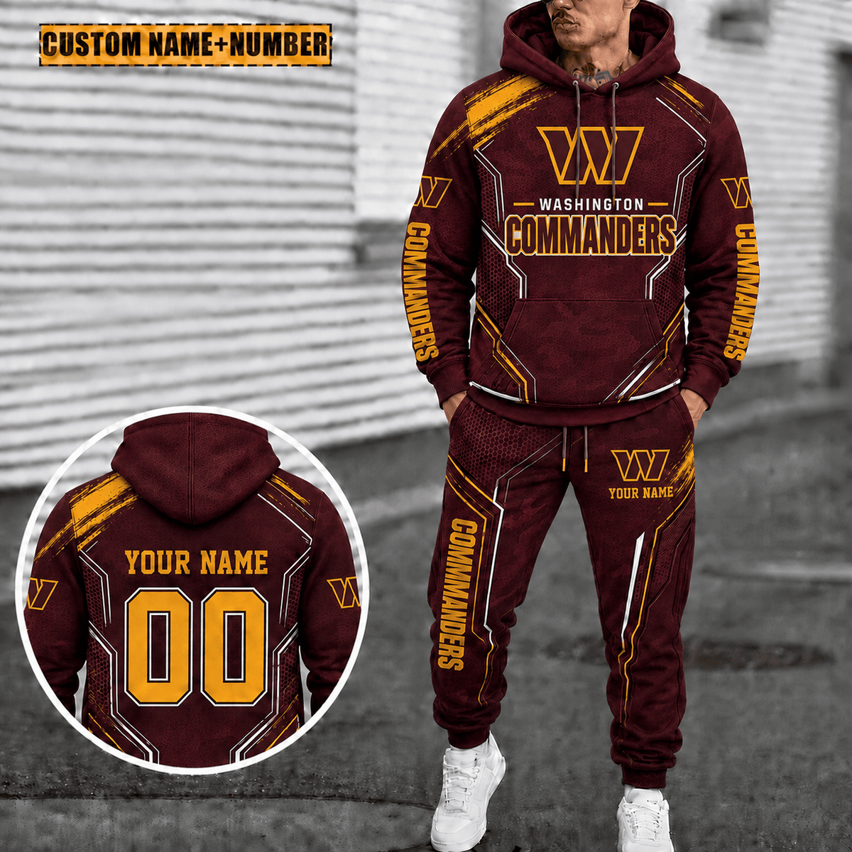 Washington Commanders Personalized Combo Hoodie And Sweatpants Gift For Fan VAN5020
