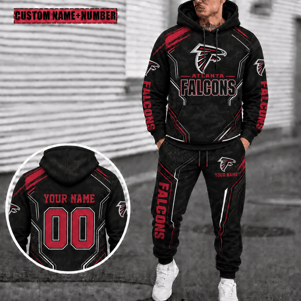 Atlanta Falcons Personalized Combo Hoodie And Sweatpants Gift For Fan VAN5027