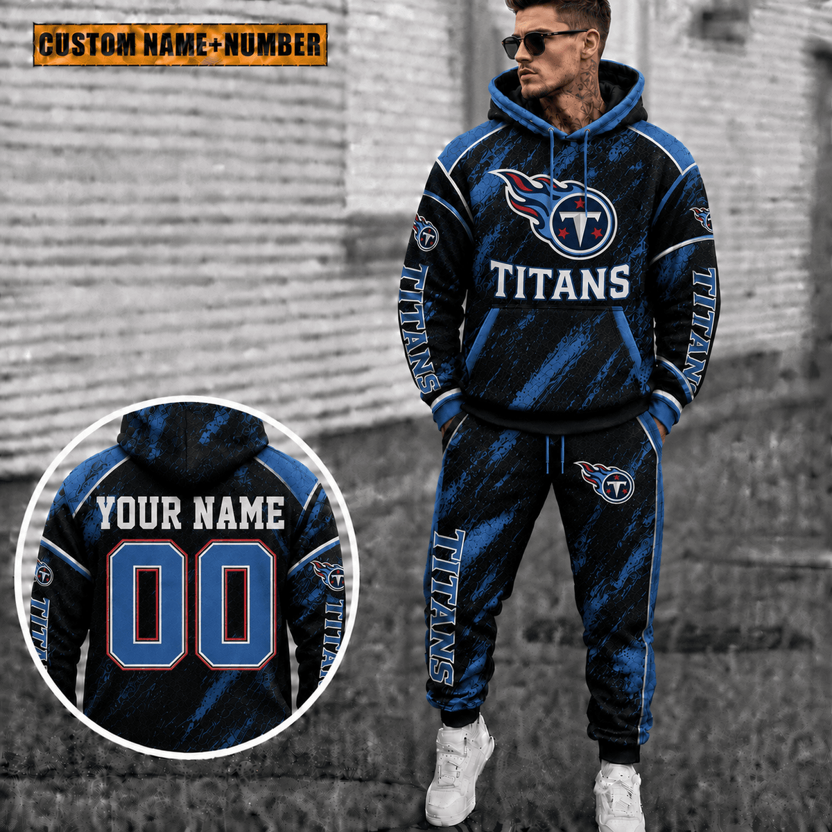 Tennessee Titans Personalized Combo Hoodie And Sweatpants Gift For Fan VAN8250