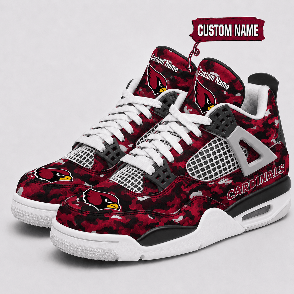 Arizona Cardinals Personalized AJ4 Sneaker VAN12123