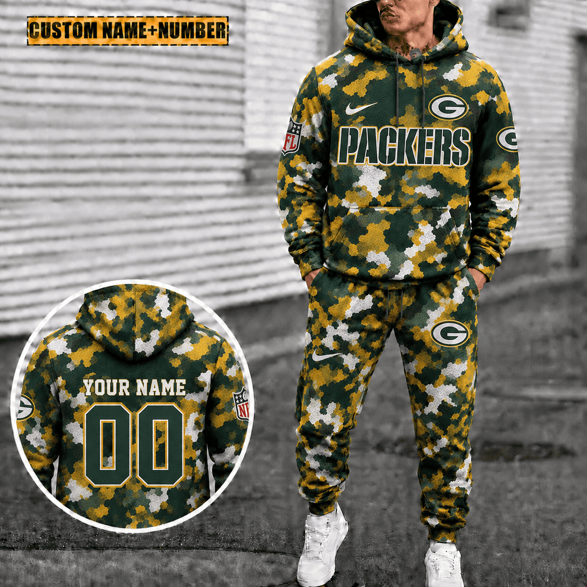 Green Bay Packers Personalized Combo Hoodie And Sweatpants Gift For Fan VAN4065