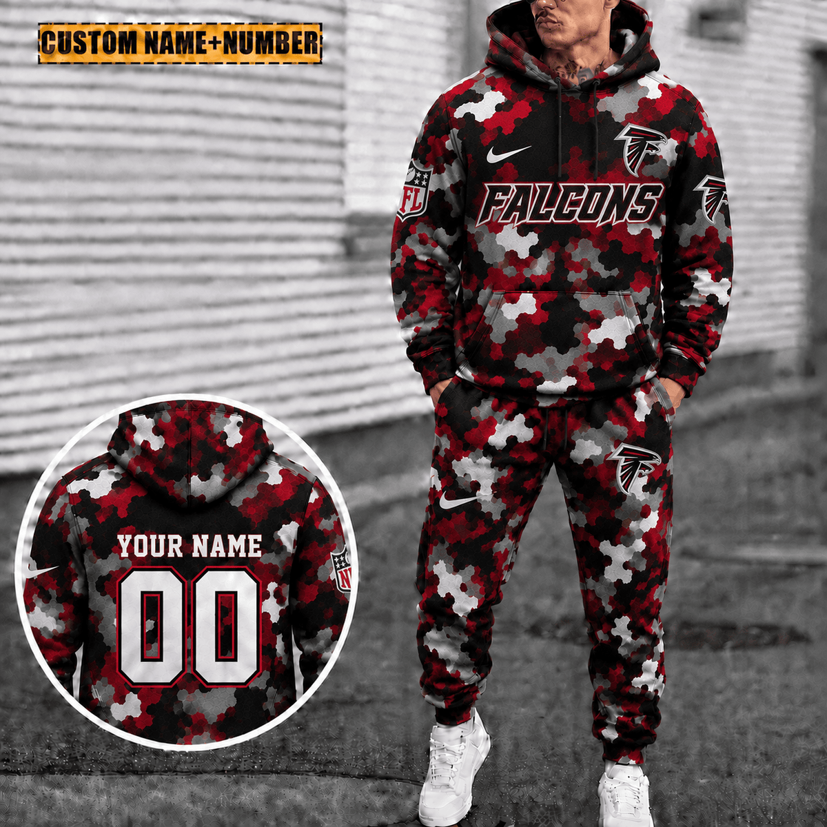 Atlanta Falcons Personalized Combo Hoodie And Sweatpants Gift For Fan VAN4076