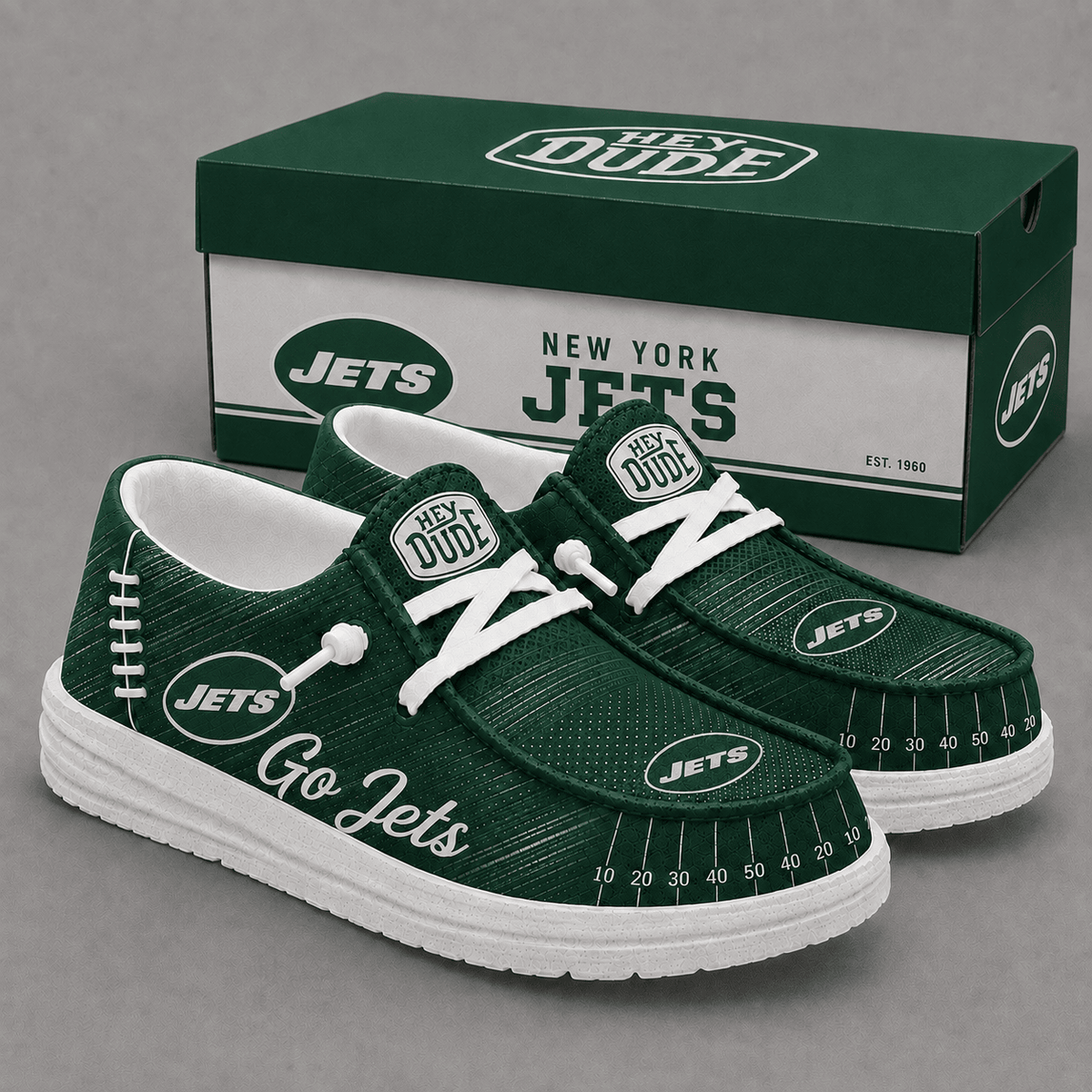 New York Jets | Premium NFL Football Field Fan Loafer Shoes - VA33109