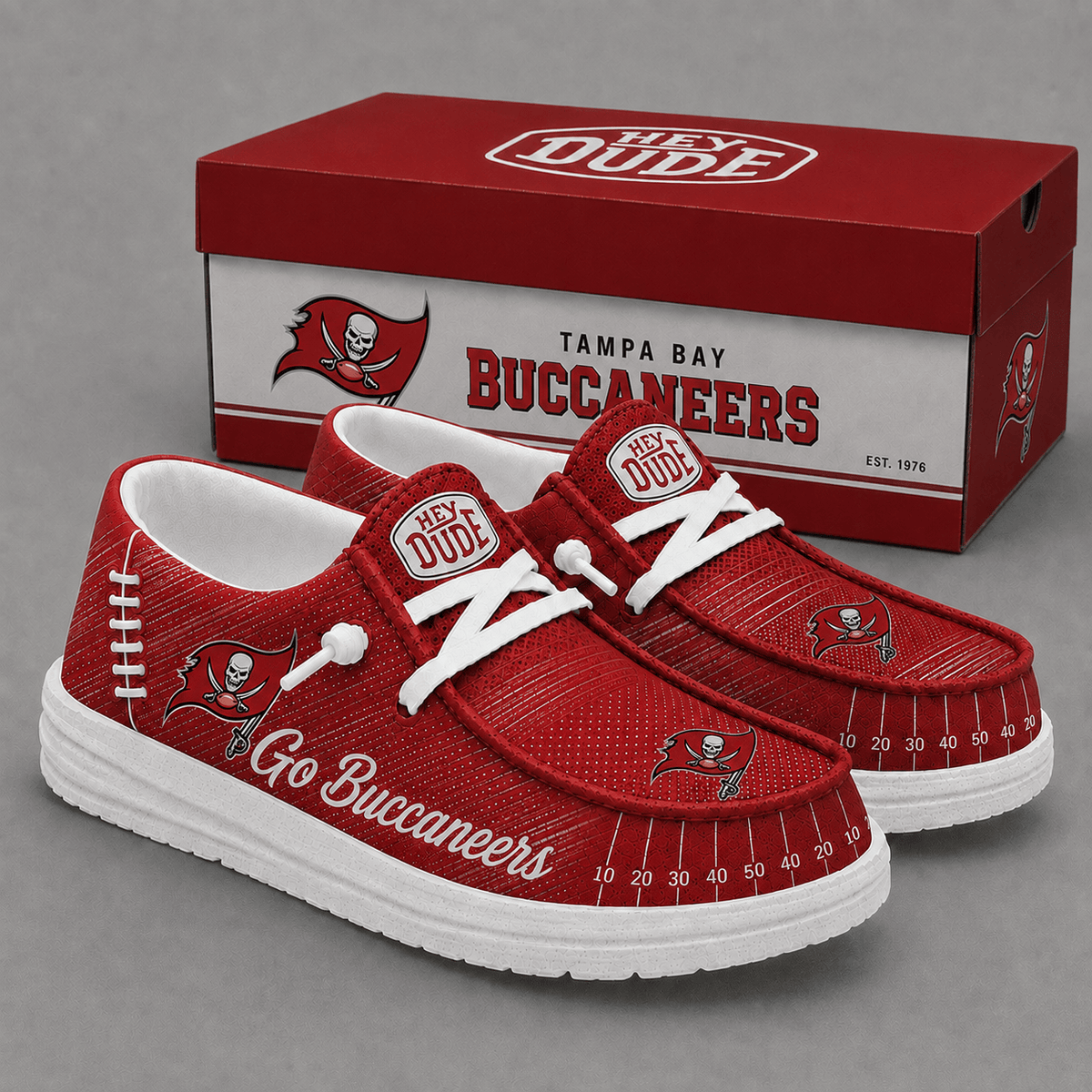 Tampa Bay Buccaneers | Premium NFL Football Field Fan Loafer Shoes - VA33111