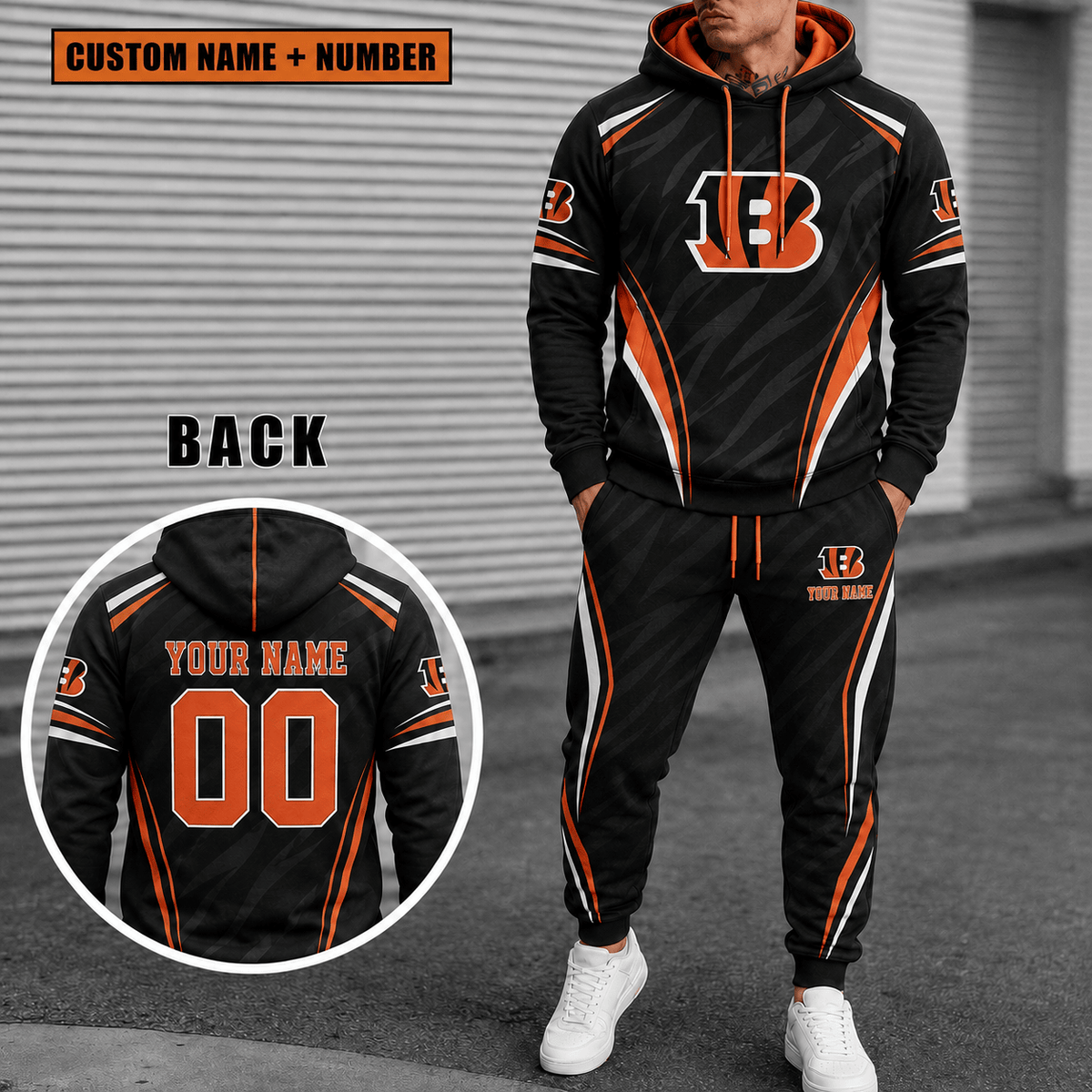 Cincinnati Bengals Personalized Combo Hoodie And Sweatpants Gift For Fan VAN55221