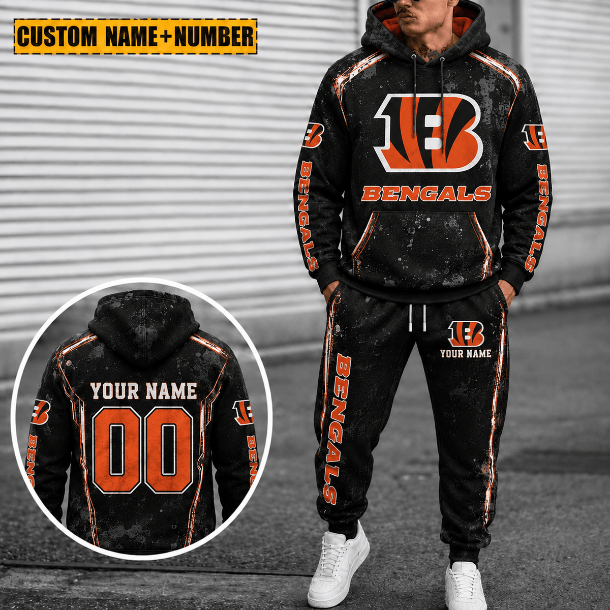 Cincinnati Bengals Personalized Combo Hoodie And Sweatpants Gift For Fan VAN77161