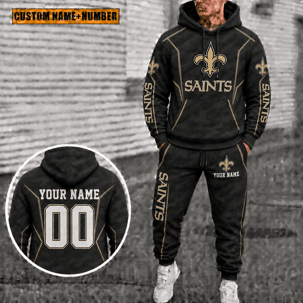 New Orleans Saints Personalized Combo Hoodie And Sweatpants Gift For Fan VAN88110
