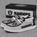 Raiders | Premium NFL Football Field Fan Loafer Shoes - VA22515