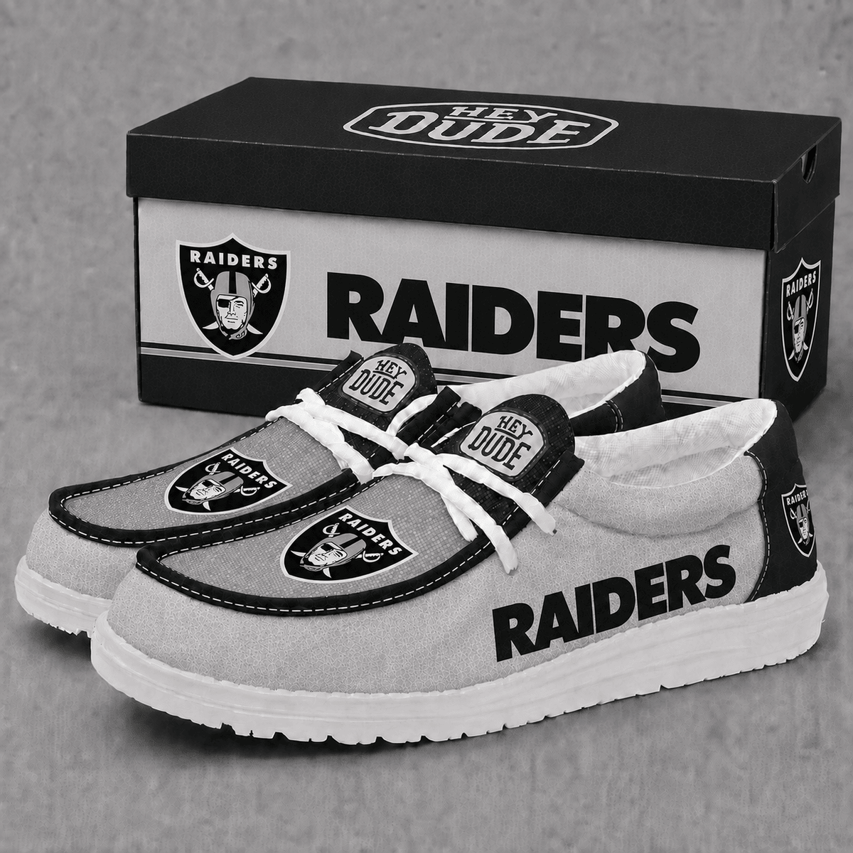 Raiders | Premium NFL Football Field Fan Loafer Shoes - VA22515