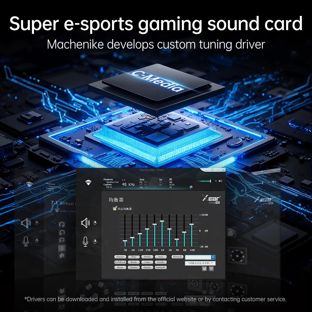 MACHENIKE GX11 Pro Wired Gaming Headset Hi-Fi 7.1 Surround Sound Gaming Headphone With Mic For PC PS