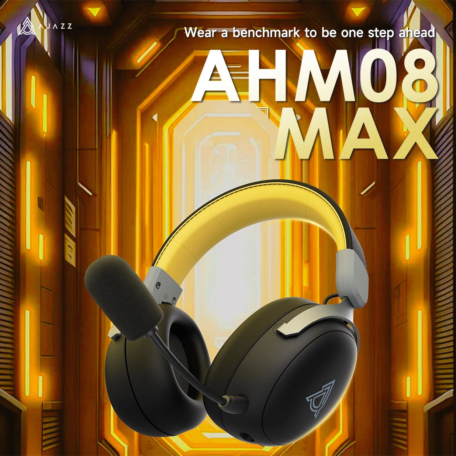 Ajazz AHM08 MAX Headphones Three-Mode Bluetooth Wireless Gaming Headphones Low-Latency Headphones E-Sports Games Suitable For PC