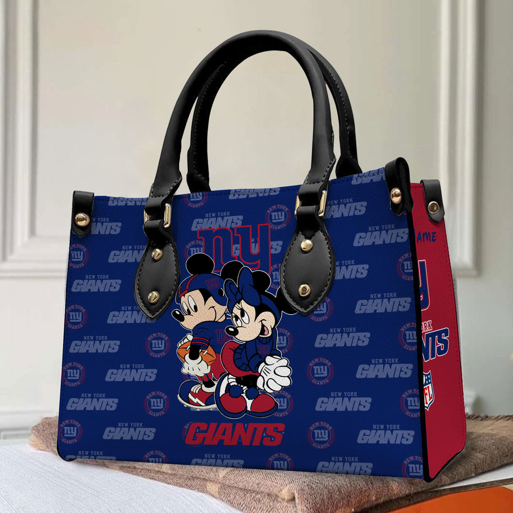 New York Giants Personalized Leather Hand Bag BB103