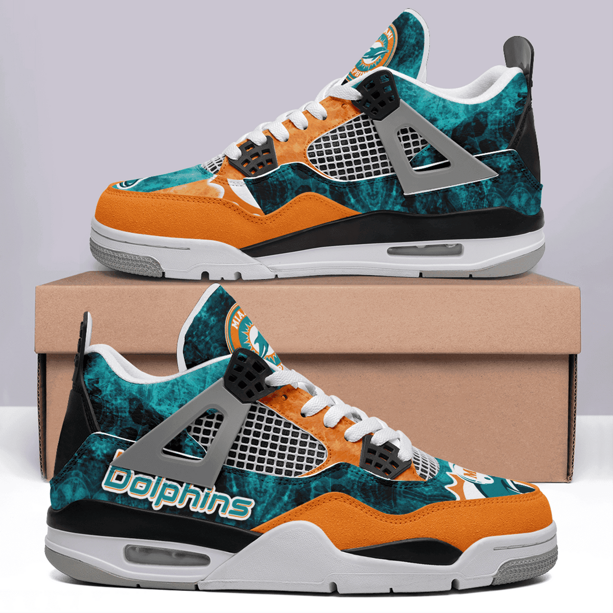 Miami Dolphins AJ4 Sneakers BG19