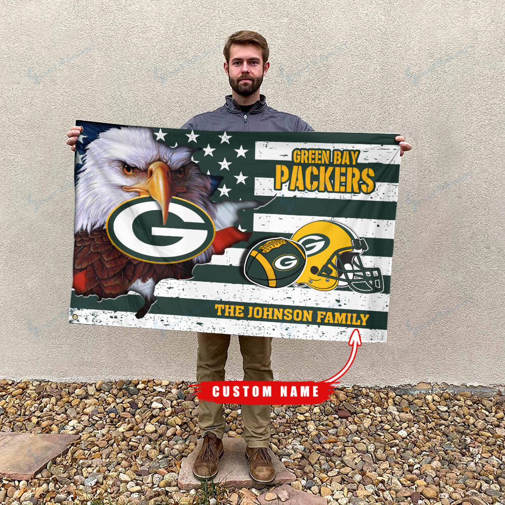 Green Bay PackersFlagCustom Name GR8390