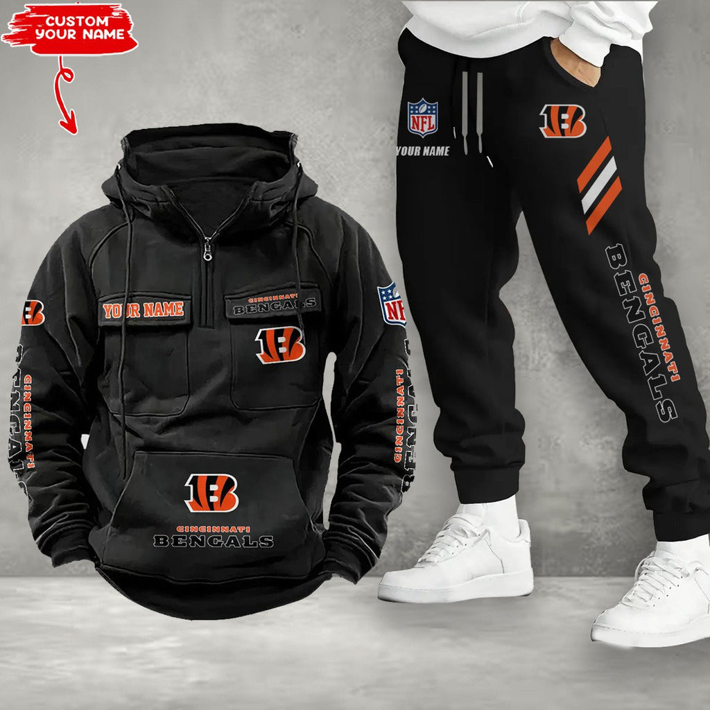 Cincinnati Bengals Vintage Hoodie And Pants AZVMHD328+AZPANTS328