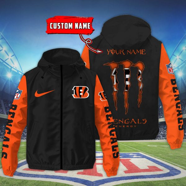 Cincinnati Bengals Custom Windbreaker Outdoor Jacket Sport Fan Gift SPTWJACKET039