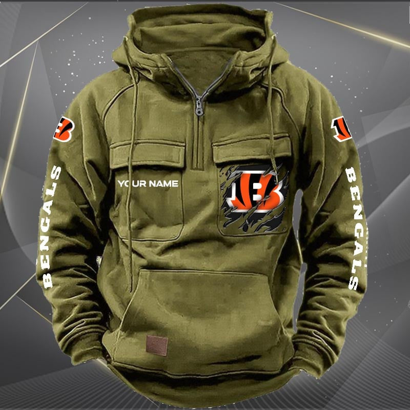 Cincinnati Bengals Vintage Men Hoodie AZVMHD038
