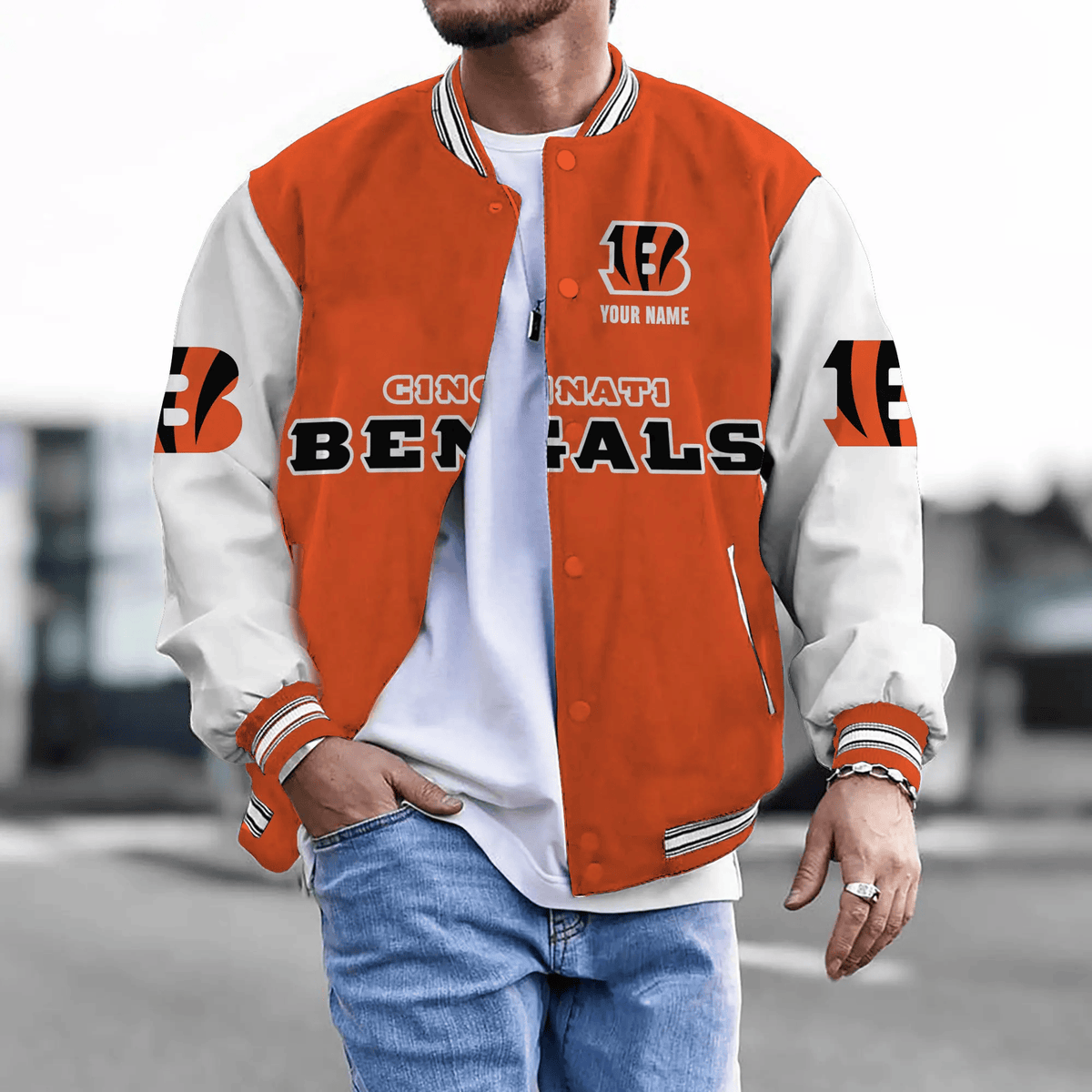 Cincinnati Bengals Personalized New Baseball Jacket Gifts For Fan SPTBBJACKET007