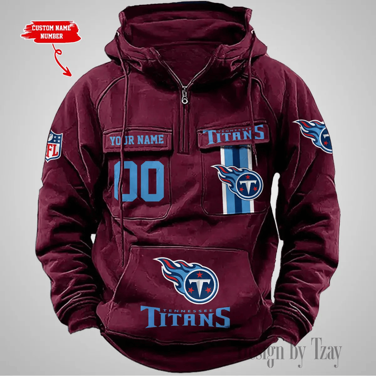 Tennessee Titans Vintage Men Hoodie DV2 AZVMHD442