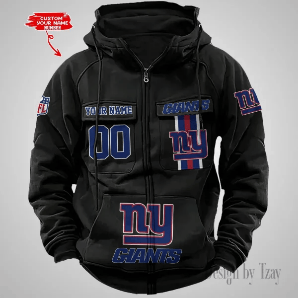 New York Giants Vintage Men Hoodies Zipup DV6 AZVMHD435