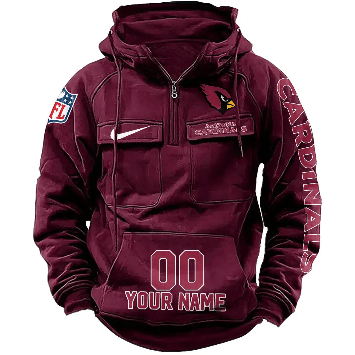 Arizona Cardinals Vintage Men Hoodie AZVMHD062