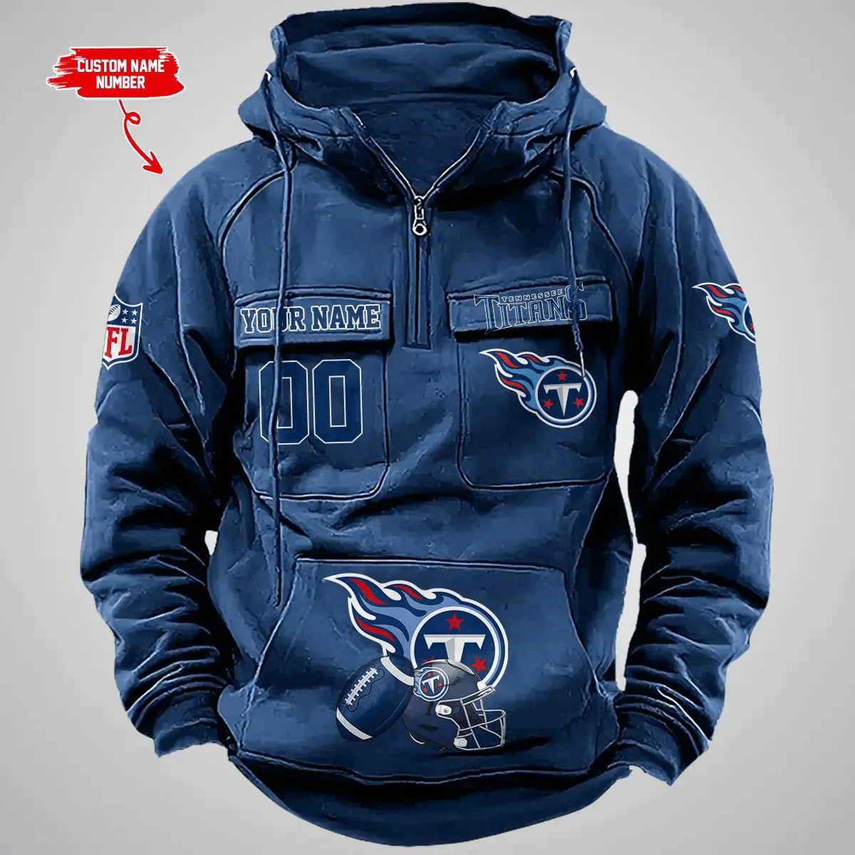 Tennessee Titans Vintage Men Hoodie AZVMHD241