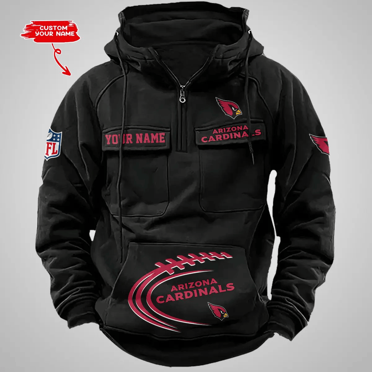 Arizona Cardinals Vintage Men Hoodie AZVMHD110