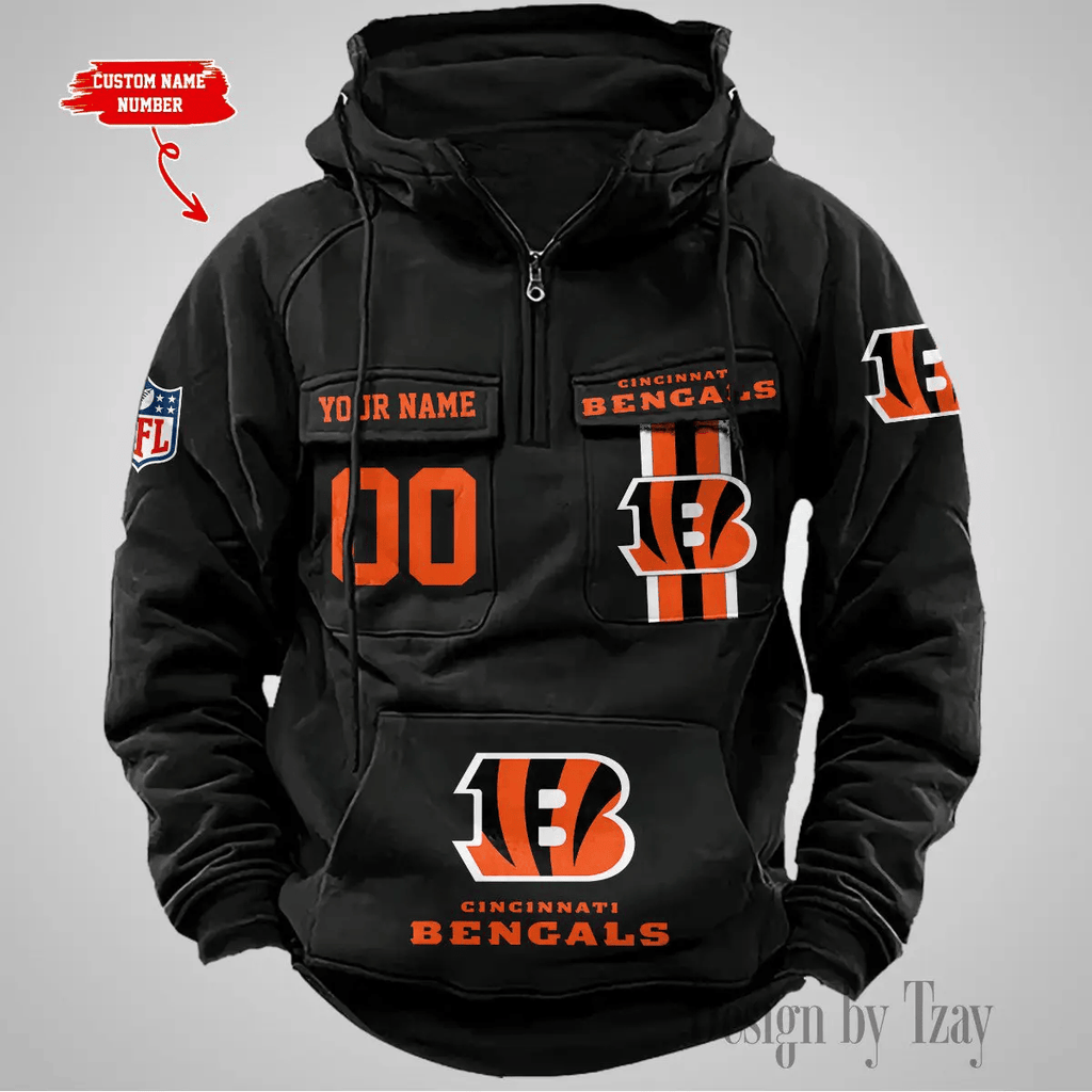 Cincinnati Bengals Vintage Men Hoodie DV2 AZVMHD418