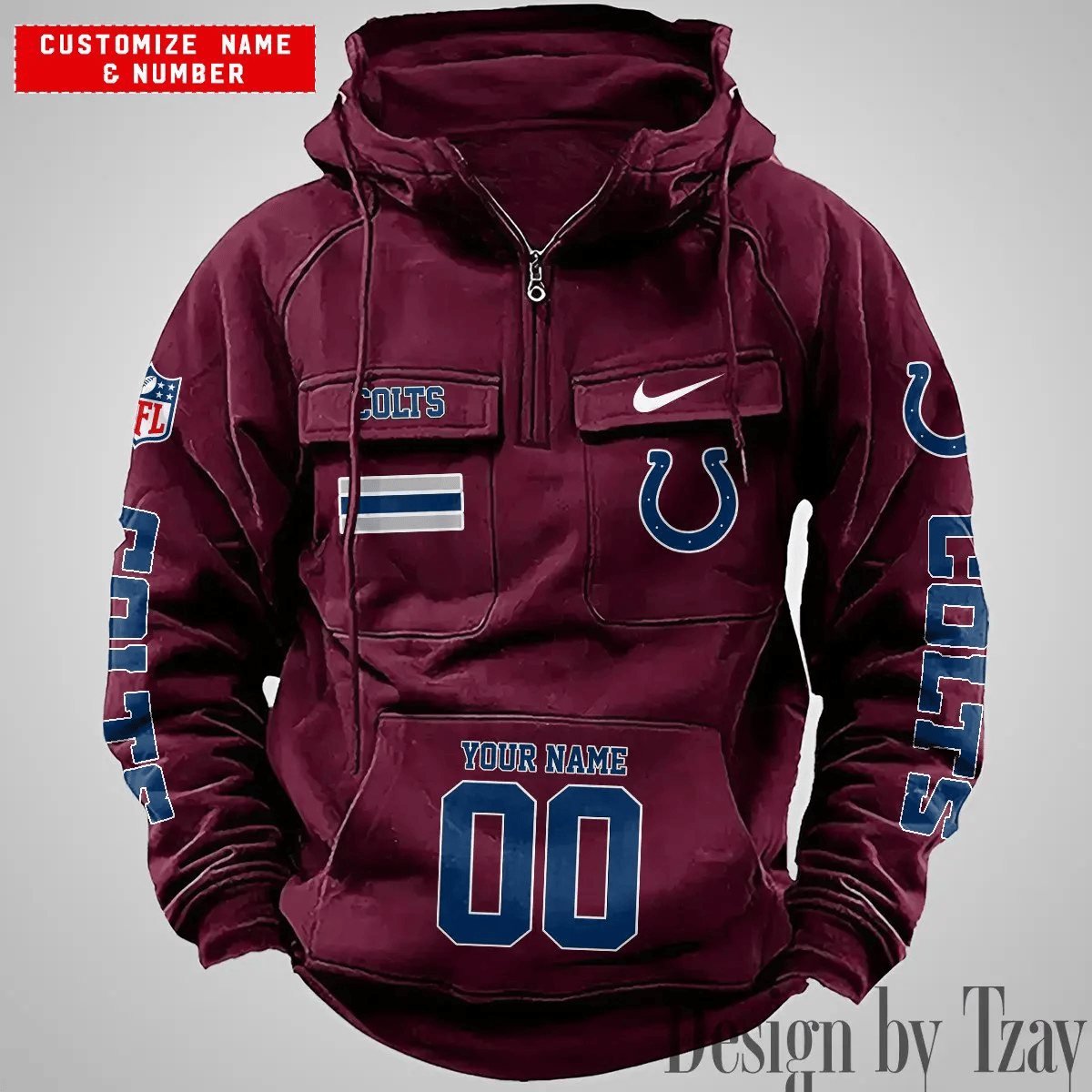 Indianapolis Colts Vintage Men Hoodie DV2 AZVMHD393