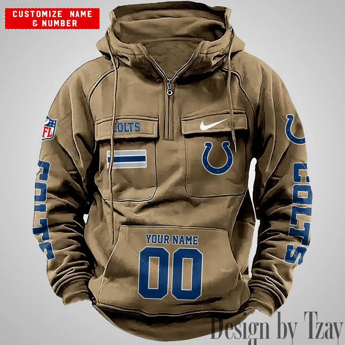 Indianapolis Colts Vintage Men Hoodie DV2 AZVMHD393