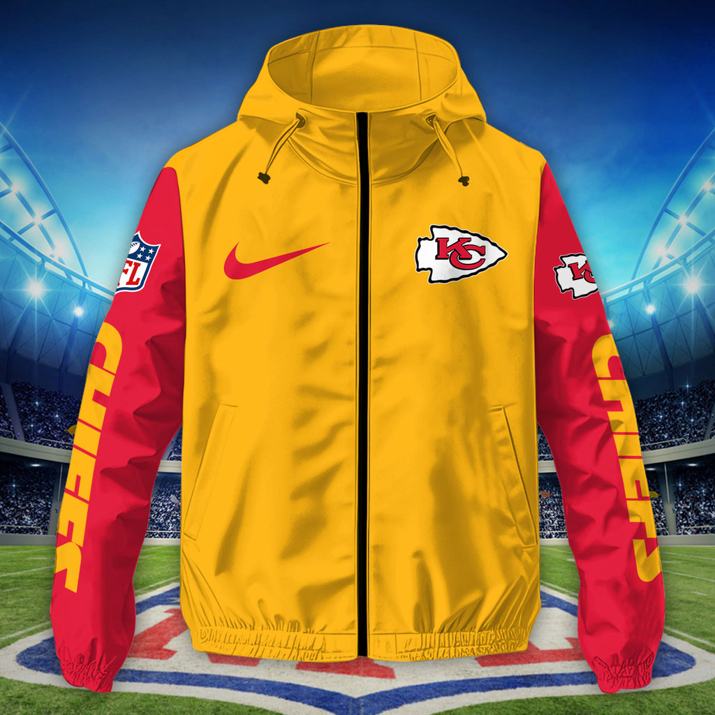 Kansas City Chiefs Custom Windbreaker Outdoor Jacket Sport Fan Gift SPTWJACKET048