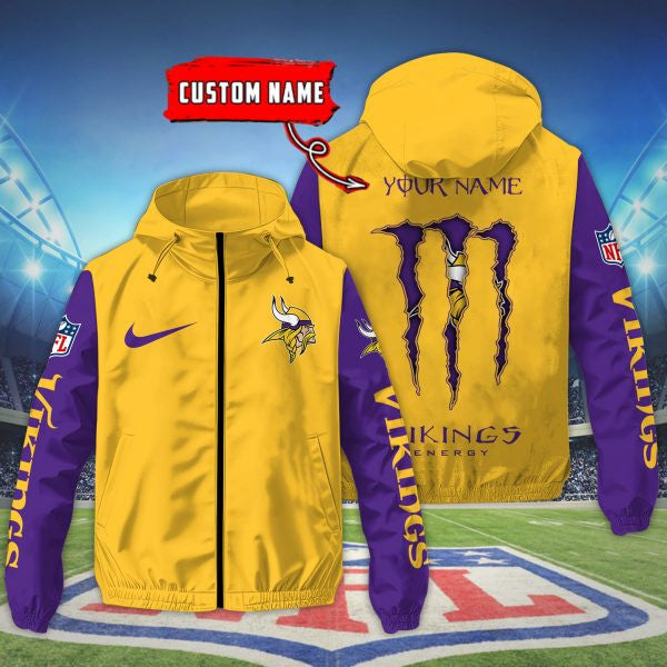 Minnesota Vikings Custom Windbreaker Outdoor Jacket Sport Fan Gift SPTWJACKET053
