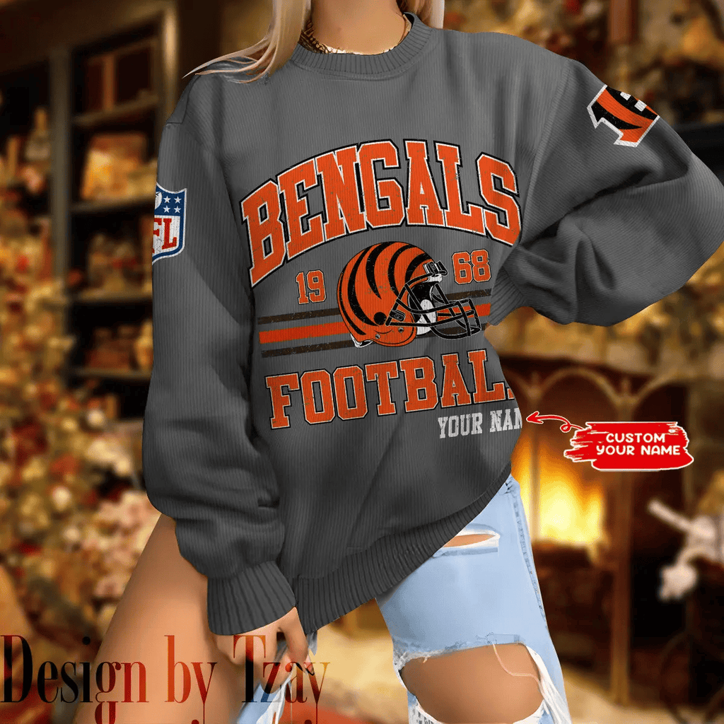 Cincinnati Bengals Personalized Fashion Design New Woolen Sweater  BGSWT302