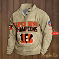 SPTS9DBSCH291-Cincinnati Bengals Premium Stand-Collar Game-Day Pullover - Engineered Warmth & Personalized Names DV8