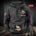 SPTS9HLUH117-Minnesota Vikings Men's Hooded Lace-up Hoodie