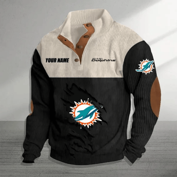 Miami Dolphins Premium Personalized Game-Day Pullover S9DBSCH148